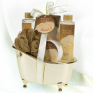 White Rose Jasmine Gold Tub Spa Bath Gift Set