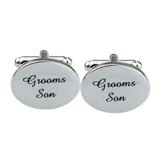 Mens Silver Wedding Cufflinks Groom Cuff Link Gift