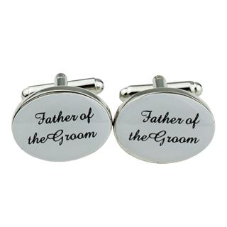 Mens Silver Wedding Cufflinks Groom Cuff Link Gift