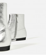Laminated Leather Ankle Boots