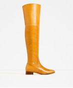 Over-The-Knee Flat Leather Boots