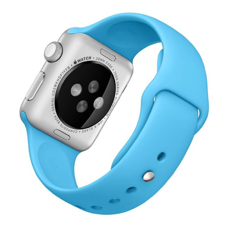 Apple 38 MM Smartwatch - Silver Aluminum Case with Blue Band