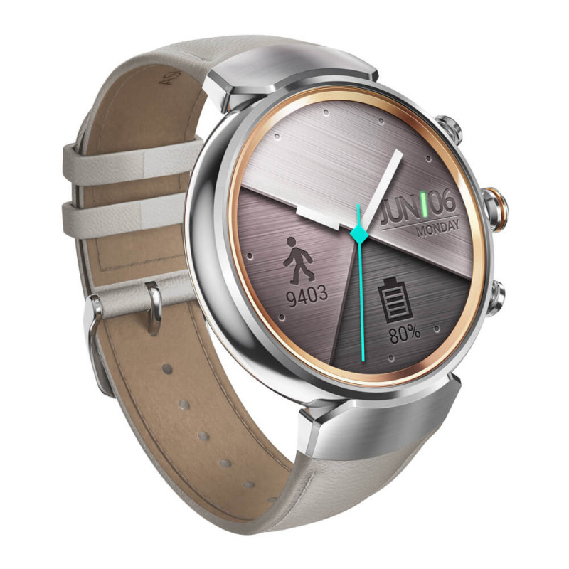 ASUS ZenWatch 3 Smartwatch (Silver Casing-Beige Leather Band)