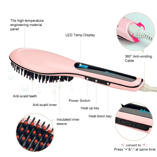 Apalus Brush Hair Straightener Detangling Hair Brush
